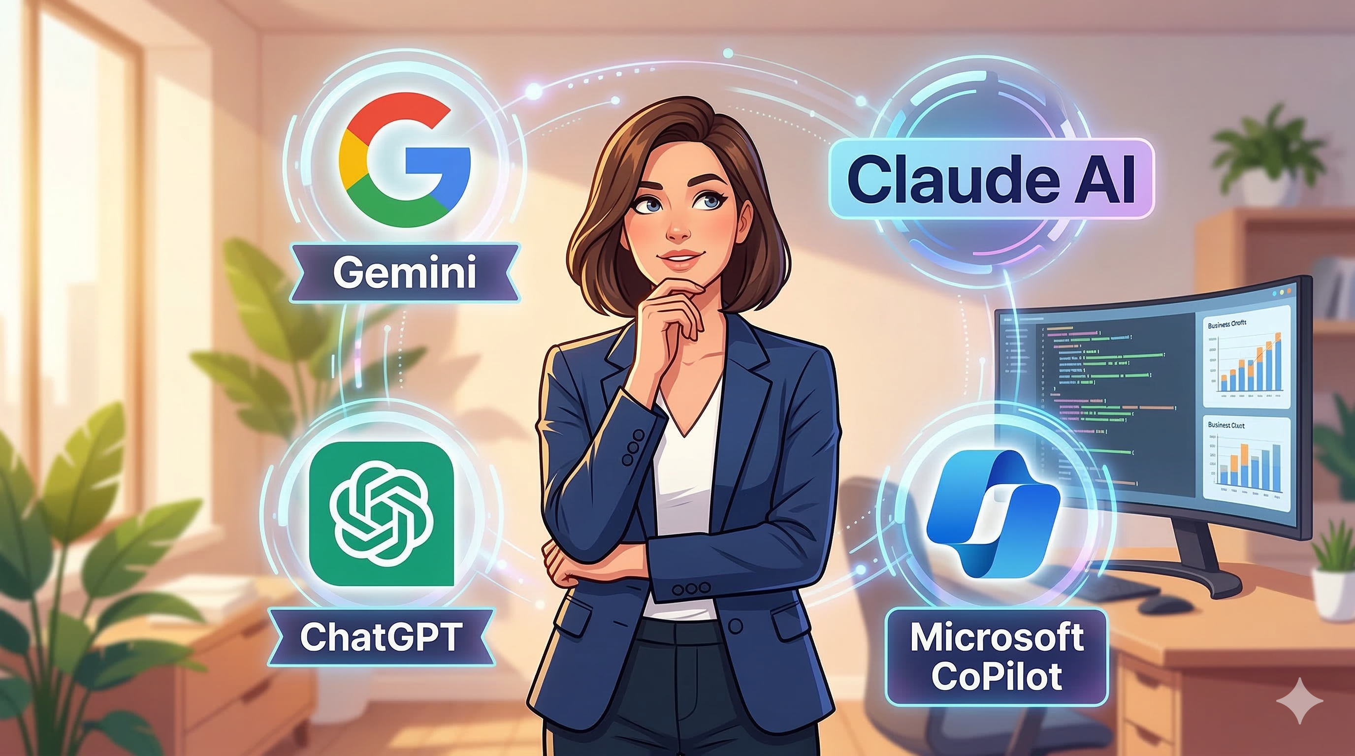 AI tools for business professionals — ChatGPT, Claude, Gemini, Microsoft Copilot